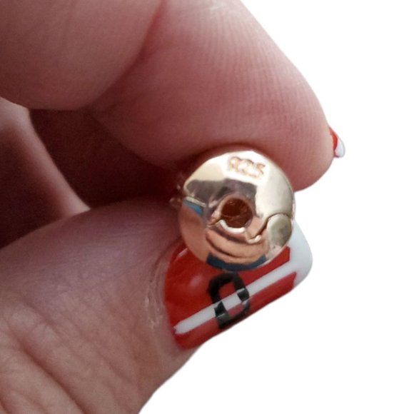 7 in. Rose Gold Plated over Sterling Silver (S925) Snake Chain Bracelet w/ Heart - Picture 5 of 6